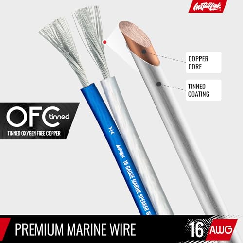 Install Link 16 Gauge Speaker Wire Cable (50 Feet) for Marine Use, Tinned OFC - Thumbnail 7