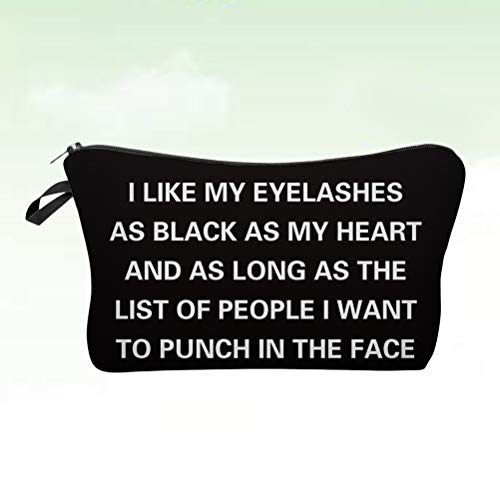 Lurrose 1 unidade de bolsa de maquiagem feminina bolsa cosmética impressão bolsa com zíper impermeáv