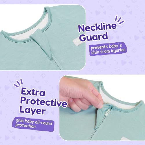 Image of PuppyPaws Baby Sleep Sack, Transitional Swaddle, Swaddles for Newborns,1.0 Tog Sleep Sack 6-9 Months, Wearable Blanket Baby with 2-Way Zipper