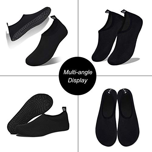 Image of WateLves Water Shoes for Womens Mens Barefoot Quick-Dry Aqua Socks for Beach Swim Surf Yoga Exercise New Translucent Color Soles