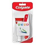Colgate Kit de Viaje Portátil | Incluye Cepillo Dental Suave y Pasta de Dientes Colgate Total 20ml | Proporciona Protección Completa 24h