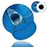 Ergonomic Mouse Pad Wrist Support and Coffee Coaster, Cute Wrist Rest Pad with Non-Slip PU Base for...