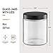 12 Pack, 8 OZ Clear Candle Jars For Making Candle, Thick Glass Jars with 12 Metal & 12 Plastic Lids - Empty Round Food Storage Containers, Canning Jar For Spice, Powder, Liquid, Sample - Food Grade