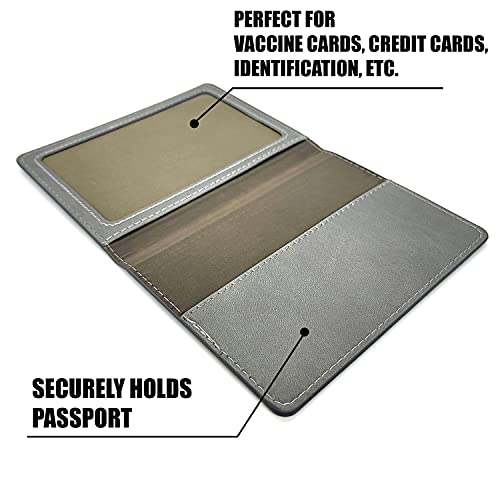 Artemiscase Plain And Simple Passport Holder - Passport Holder With Waterproof Card Protector, Leather Wallet Cover Case With Card Slot Cruise Travel Essentials (Gray) #TOP2