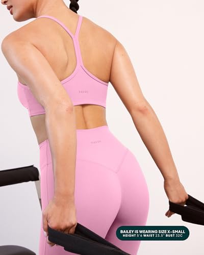 Image of PAVOI ACTIVE Yoga Racerback Bras for Women - Buttery Soft Low Support Scoop Neck Y-Back Thin Strap Sports Bra - FlexFlow