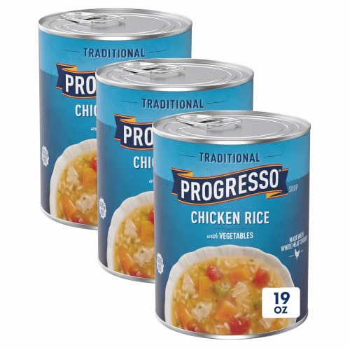 Progresso Traditional, Chicken Rice with Vegetables Canned Soup, 19 oz. (Pack of 3)