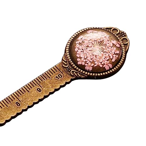 Ispira la tua lettura con un pennarello touch per vermi del libro floreale vintage con delicati fiori secchi