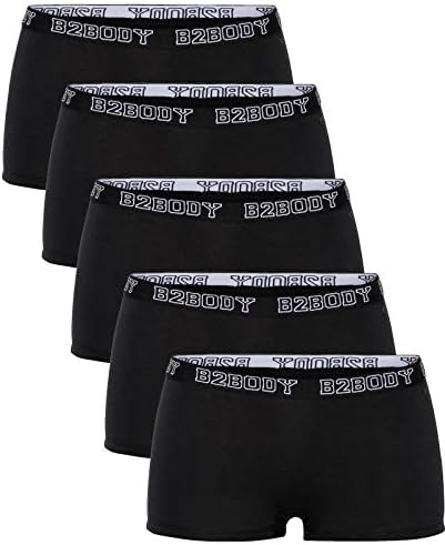 Cotton Underwear Women - Boyshort Panties for Women Small to Plus Size 5 Pack