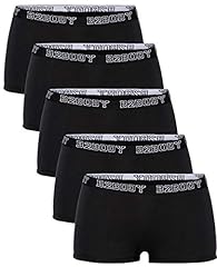 5 Pack Cheeky Boyshorts (All Black)