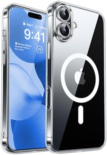 （05:30時点） CANSHN iPhone 17 用 ケース 【Magsafe対応・カメラ全面保護】 耐衝撃 黄ばみなし マグネット搭載 ワイヤレス充電 あいふぉん 17 用 ケース- 透明