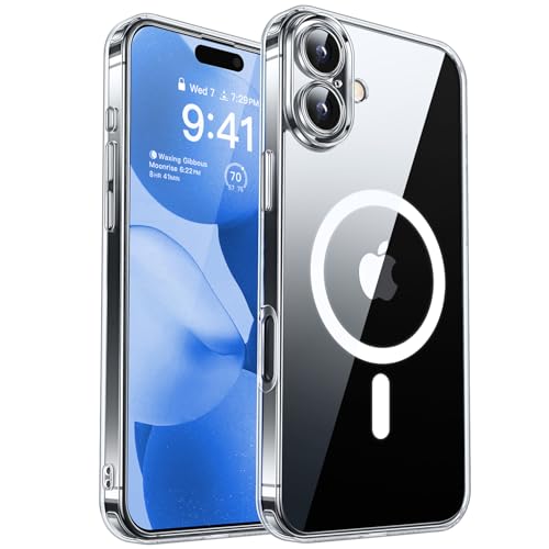Ya en manzanajugosa.com: CANSHN Funda Magnética para iPhone 17 (6.3 Pulgadas), Compatible con MagSafe, [Protección Total de La Cámara] Carcasa Teléfono Antigolpes,Transparente