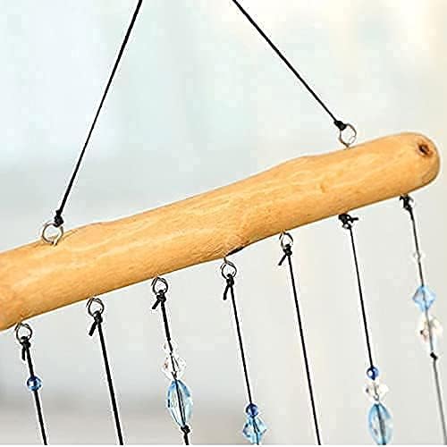 Wood Print Metal Wind Chimes Wall Hanging Ornament Patio Garden Decoration for Christmas Birthday Gift (Color : A) (A) image 3