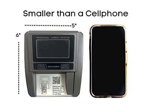 Dri Mark Counterfeit Detector Machine, Five Point Scanner, Automatic Detection in 1 Second, Magnetic, Infrared, Watermark, Color and Size, Compact, Portable and Easy to Use - Thumbnail 5