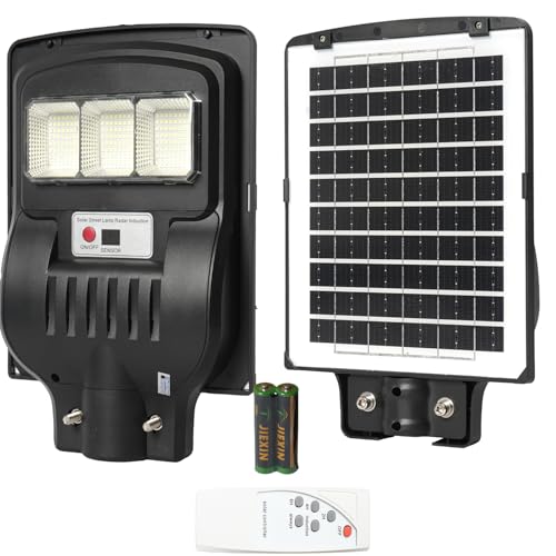 Image of Gigawatts 192 LED 40W Solar Street Light with Remote Control 5Ah Battery Inbuilt 9W Solar Panel IP65 Water Resistant Outdoor Lamp for Wall Pathway Garden and Patio (1Pc, Cool White)