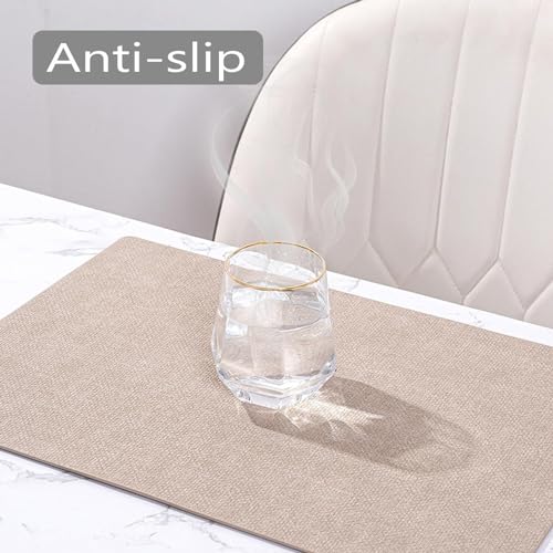 Set de table en similicuir (lot de 4) résistant et imperméable pour table de repas - 7