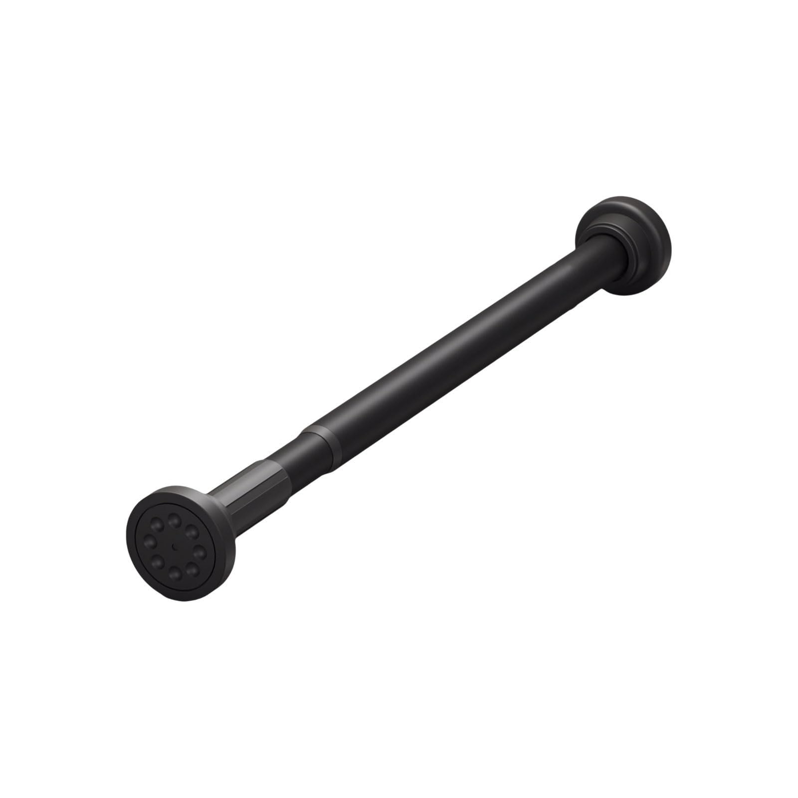 Adjustable Carbon Steel Shower Curtain Rod Sturdy Telescopic No Drill Shower Curtain Rod Suitable For Home And Dormitory Use stable(Nero,160-280cm)