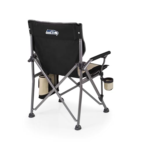 Image of Picnic TIME NFL Unisex-Adult NFL Outlander Folding Camping Chair with Cooler, Heavy Duty Beach Chair