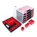 Produktbild 6x Sortierkasten Sortimentskasten Sortierbox Kleinteilemazagin mit Fächern Durchsichtiger Deckel Klemmverschlüsse Verschließbar Stapelbar Kunststoff 39,9 x 30,3 x 5 cm