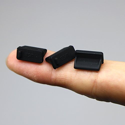 Kebinfen® 10 PCS Clear Silicone USB Port Cover Anti Dust Protector for USB Type-A Female End (10 PCS, Clear)