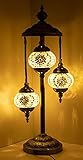 3 Globes Turkish Mosaic Table Lamp Moroccan Lanterns Tiffany Style Stained Glass Bedside Lamp Handma