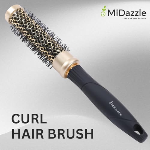 Image of Midazzle Professional Blow Dry Curl Hair Brush for Frizz-Free Styling, Curling, Volumizing & Waves for Women & Men, All Hair Types, Salon & Personal Use (MIHB0012)