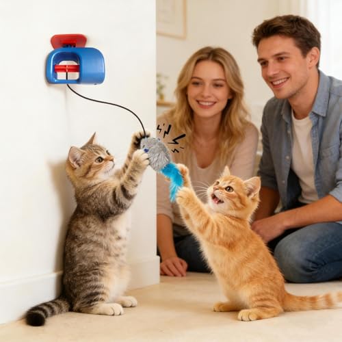 Juguete para gatos automático contra el aburrimiento con pluma y sonido 4