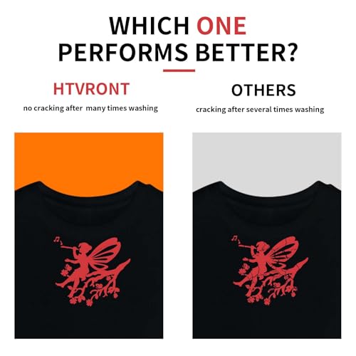 Image of HTVRONT Red HTV Heat Transfer Vinyl Bundle: 24 Pack 12 inchx12 inch Iron on Vinyl Sheets for T-Shirt (1 PTFE Sheet Included), PU HTV Easy to Cut & Weed for Heat Design
