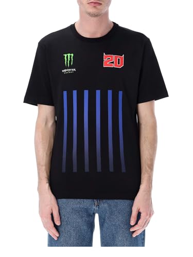 GP GRUPPO PRITELLI Camiseta Hombre Fabio Quartararo Monster Energy   Logotipos y Rayas Verticales XS