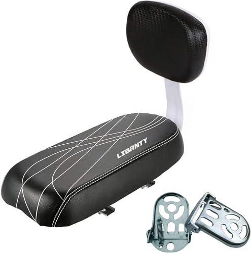 CEASELESLY Seggiolini bici posteriore,Seggiolino bicicletta,Pedalini Bicicletta Posteriori,PU Spugna in Pelle Morbido Cuscino Posteriore Rack Seat per Ragazza Donna Uomo Bambino