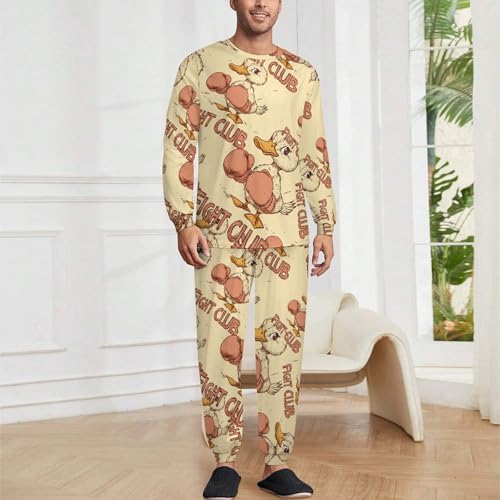 Duck With Boxing Gloves Pajama Set Long Sleeve Lounge Sets Sleepwear 2 Pjs Nightwear for Men Women2
