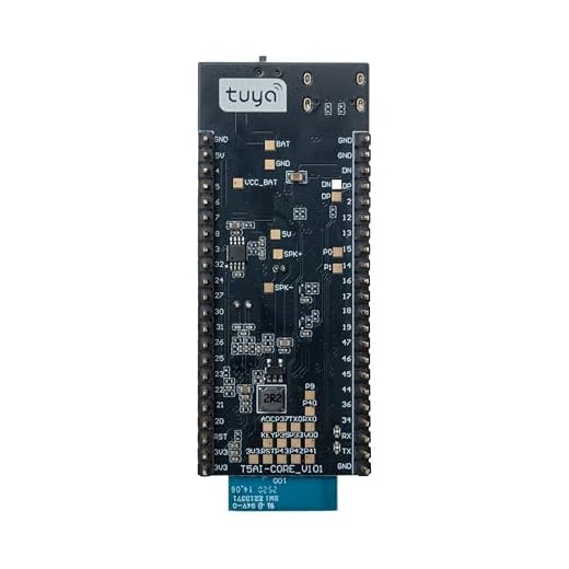 Tuya T5AI-Core Development Board, WiFi + Bluetooth 5.4 AI Voice Core Kit with ARM Cortex-M33 480MHz Processor, Onboard Mic & Speaker, USB Power & Battery Support for IoT Smart Device Prototyping