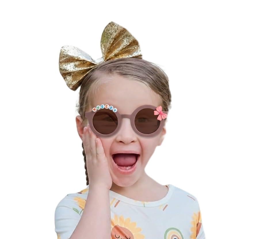 Image of PLAS ART STUDIO Customised round sunglasses Kids Sunglasses Get Kids Name on Frame For Girls & Boys. (Recommended Age 2+)