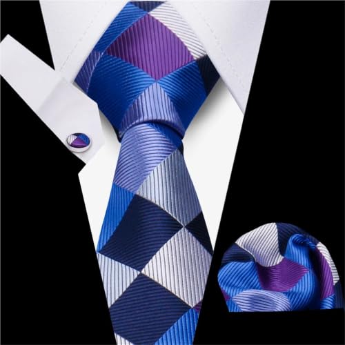 Cravate homme costume formel : ensemble 3 pièces classique à motif plaid pour mariage
