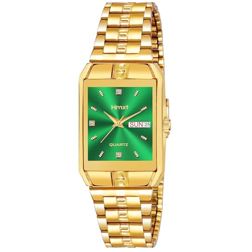 HMXT 104 Glorious Gold Green Series Men's Classic Trending Style| Reliable Performance and Styish Men's Analog Watch - Perfect for Everyday Wear and Special Occasion