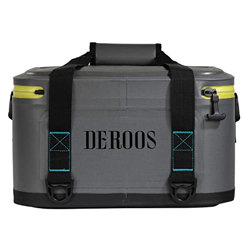 Deroos Soft Cooler Bag Lightweight Leak Proof Portable Cooler, 18Cans Insulated Waterproof Backpack Deep Freeze 72-Hour Cooler Bag For Hiking Camping Picnic Fishing Beer For Men Women,Grey #TOP26