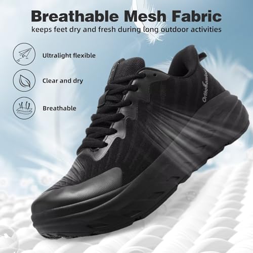 Image of Women's Orthopedic Diabetic Wide Toe Box Running Shoes: Comfortable Arch Support Plantar Fasciitis Orthotic Athletic Sneakers, Casual Work Tennis Walking Shoes for Swollen Feet, Hee & Foot Pain Relief