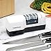 Chef'sChoice Hybrid Knife Diamond Abrasives, Combines Electric and Manual Sharpening for 20 Degree Straight Edge and Serrated Knives, 3-Stage, White