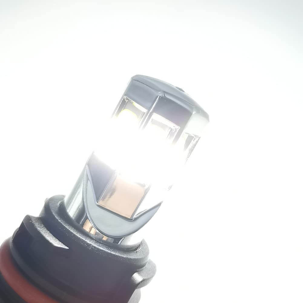 Ruiandsion Ampoule LED PH11 Phare Moto, 9-85V AC/DC 32W 3000LM 6000K Blanc Froid, Ventilateur Silencieux Anti-vibration, Ampoule de Remplacement Universelle pour Moto Scooter Quad