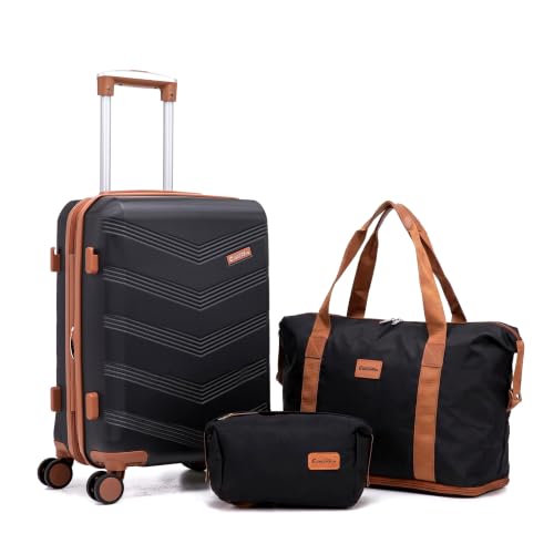 Image of CONCEPTEN Expandable carry on Luggage 3 Piece Suitcases with Spinner Wheels