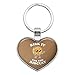 Risk It for the Biscuit Funny Humor Keychain Heart Love Metal Key Chain Ring