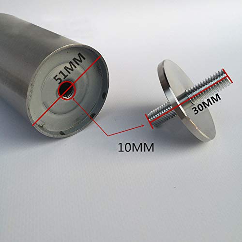 M10 - Patas de acero inoxidable cepillado para muebles, 4 unidades, antideslizantes, de metal, para sofá, cama, cocina y baño, soportes de mesa de vidrio