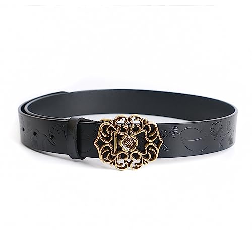 Women Genuine Leather Vintage Waist Belt for Dress Jeans2