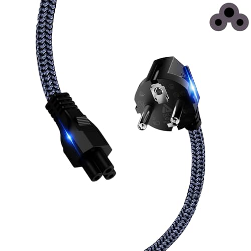 Cable de alimentación trenzado de nailon de 3m anti enredos 1