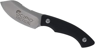 Scipio ST1001 Grunt Fixed-Blade Knife with Protective Leather Sheath, Small, 3
