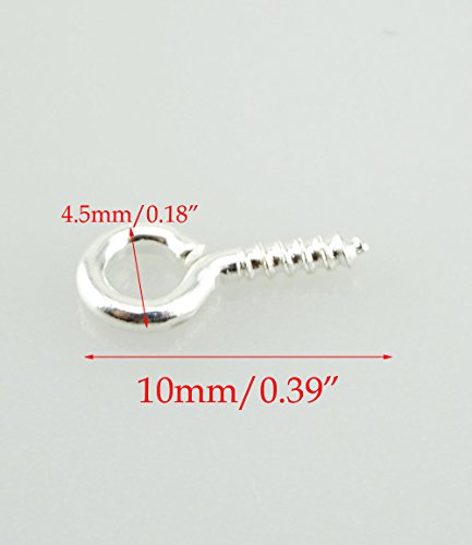 Blovess Yueton Pack Of 500 Mini Screw Eye Pin Peg Jewelry Making Findings For Crafting 104.5Mm/0.390.18" (Silver) #TOP5