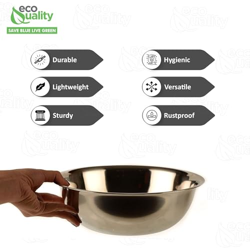Set de 9 Tazones Grandes de Acero Inoxidable 8 Quart miniatura 2
