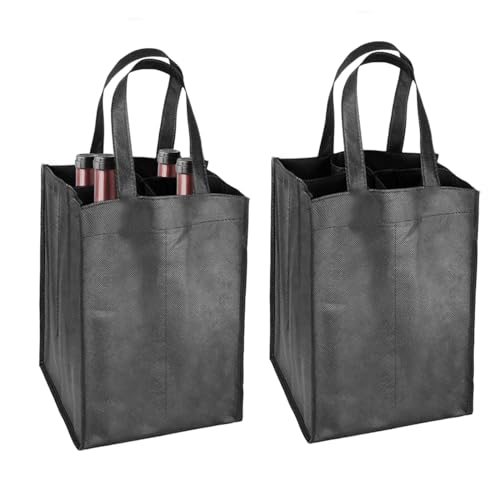 INBOLM Bottle Carrier,2PCS Wine Bottle Bag for 4 Bottles