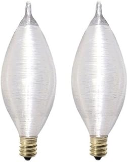 Bulbrite 40C11S Spunlite Chandelier 40W Satin, Candelabra Base - 2 Pack