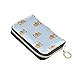 OTVEE Funny Welsh Corgi RFID Credit Card Wallet, Microfiber Leather Zipper Card Case Holder for Women