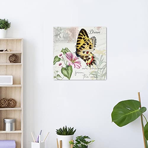 Décoration murale salon avec panneau en bois jaune rétro 30 cm